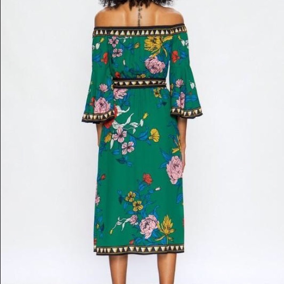 Women’s Floral Off the shoulder midi dress - Picture 2 of 2